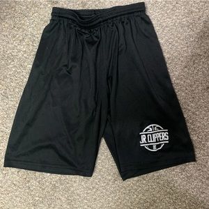 black basketball shorts
